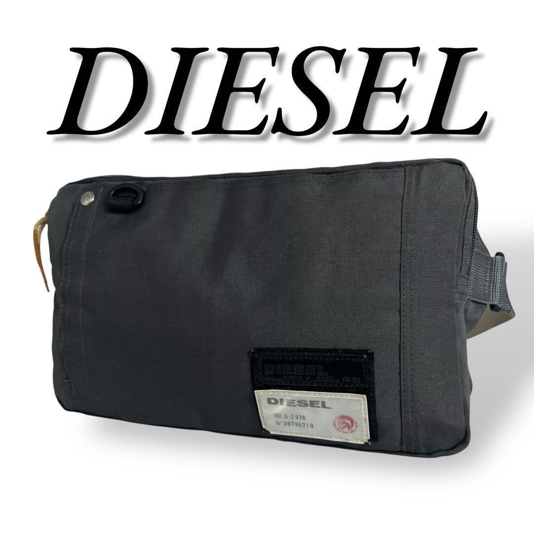 極美品✨　DIESEL メッセンジャーバッグ　レザーナイロン　カモフラ　y2k DIESEL ディーゼル 美品 373 ボディバッグ メッセンジャーバッグ