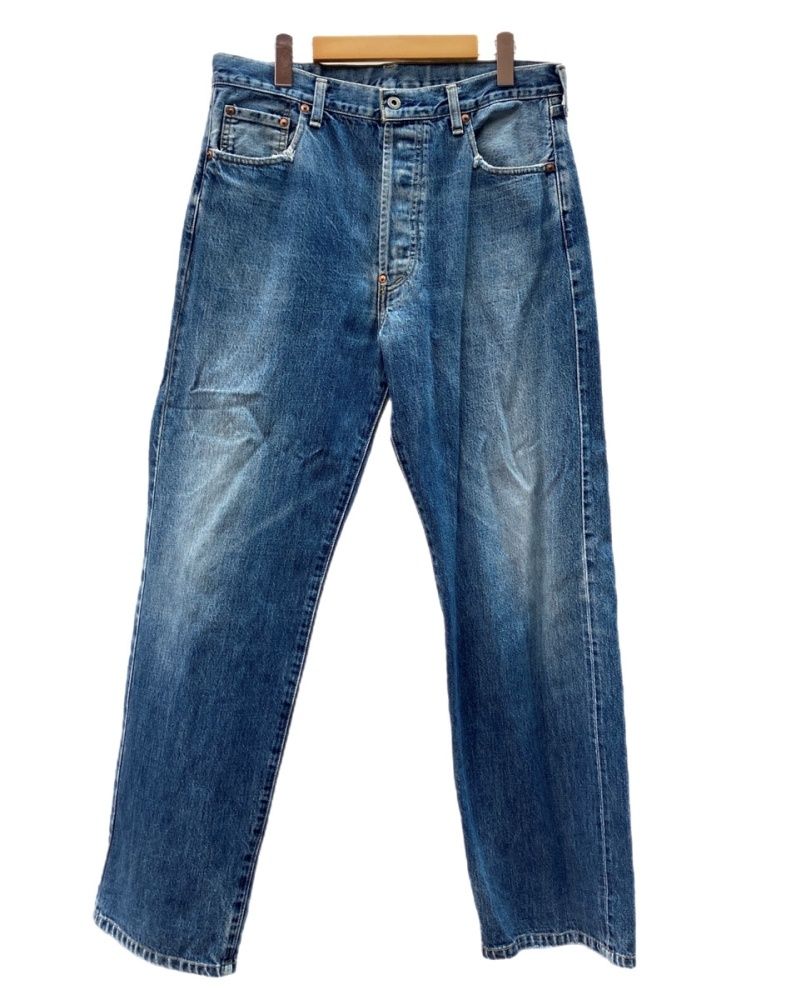 リーバイス Levi's 90s 00s Denim Pants デニム パンツ ボタンフライ シンチバック 片面BIG E ボタン裏J22 ジーンズ インディゴ 青 ロゴ 702 デニム ブルー サイズW36L34 104MB-598