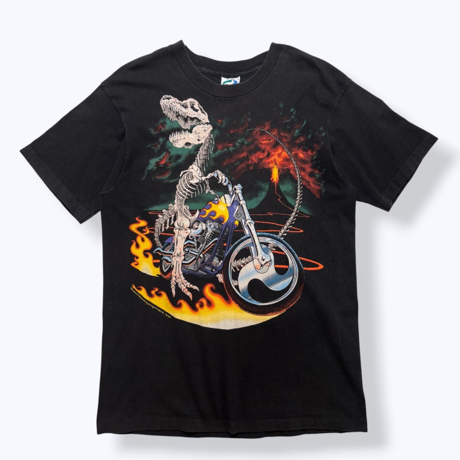 90s LIQUID BLUE T-Rex Skull 