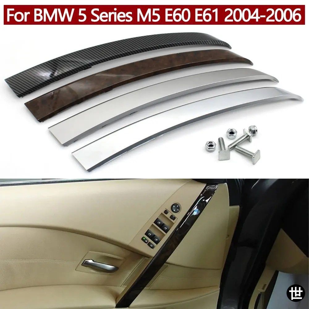 BMW 5シリーズ M5 E60 E61 2004-2006 520I 523I 525I 530I 51416959333 用 フロント/リア左右ドアプルハンドルカバートリム