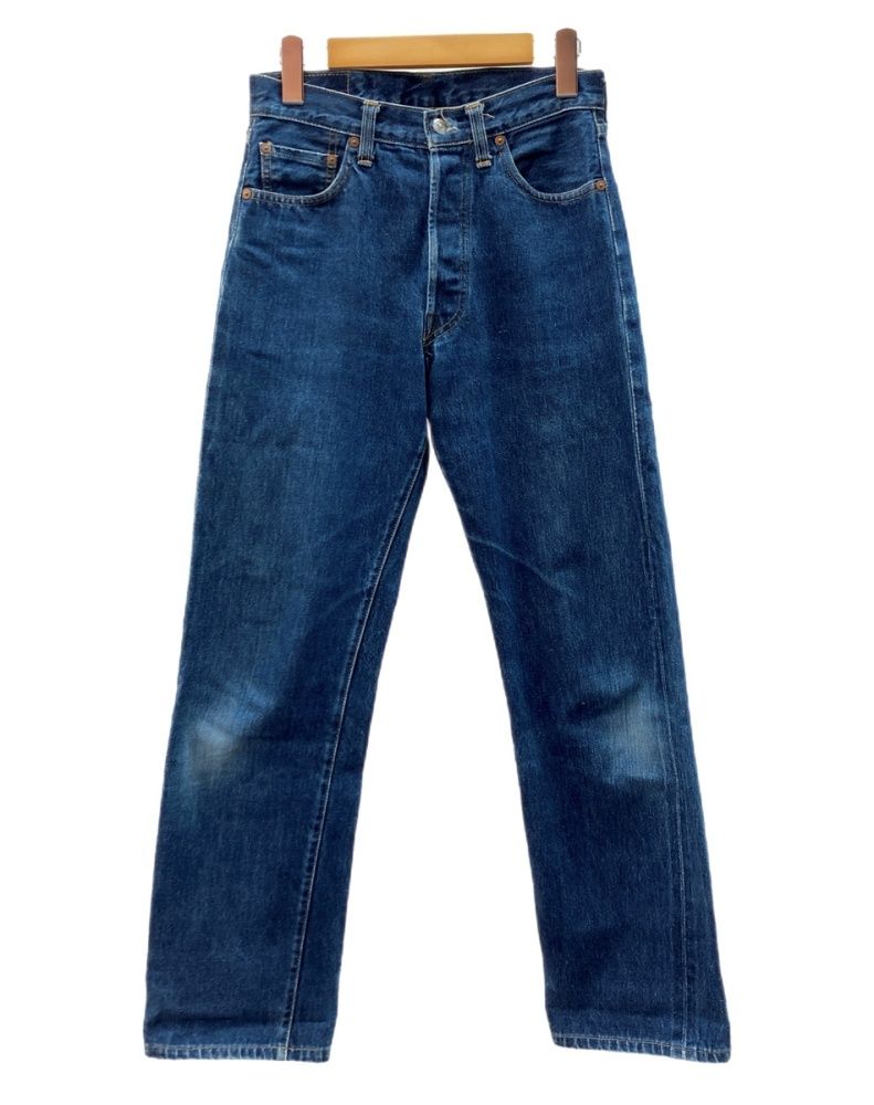 リーバイス Levi's 90s Denim Pants デニム パンツ ボタンフライ BIG E ボタン裏555 セルビッチ 赤耳 ジーンズ インディゴ 青 ロゴ 501XX デニム ブルー サイズW29L36 104MB-599