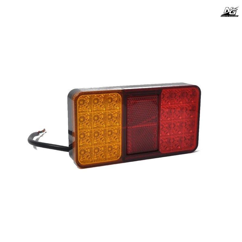 2個入り 12V 24LED テールライト 車 トラック トレーラー ブレーキライト LED 防水ブレーキターンシグナルライト
