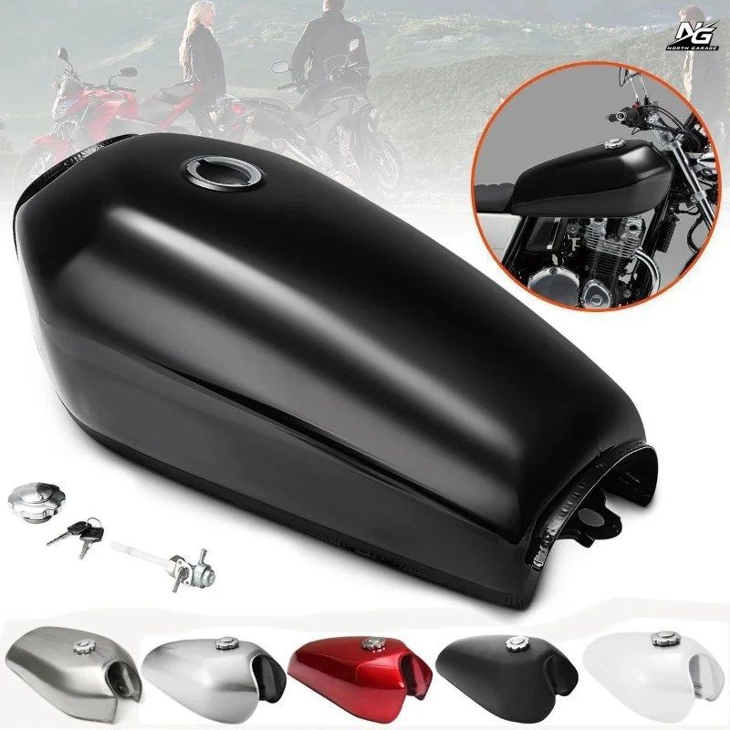 ホンダ CG125 CG125S CG250 用 レトロ 9リットル燃料タンク（燃料タンクキャップスイッチ付き）