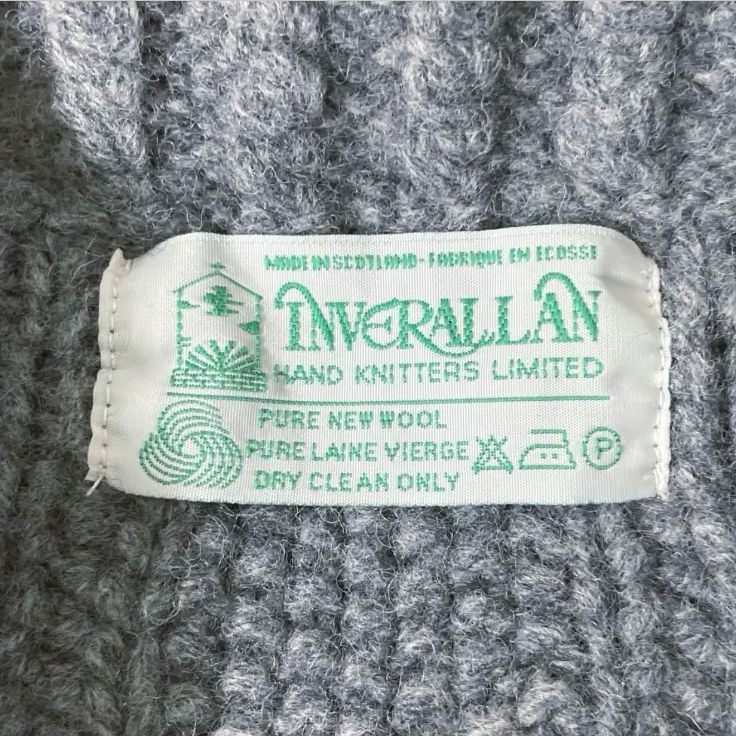 スコットランド製 INVERALLAN インバーアラン 緑タグ 3A アラン ニット