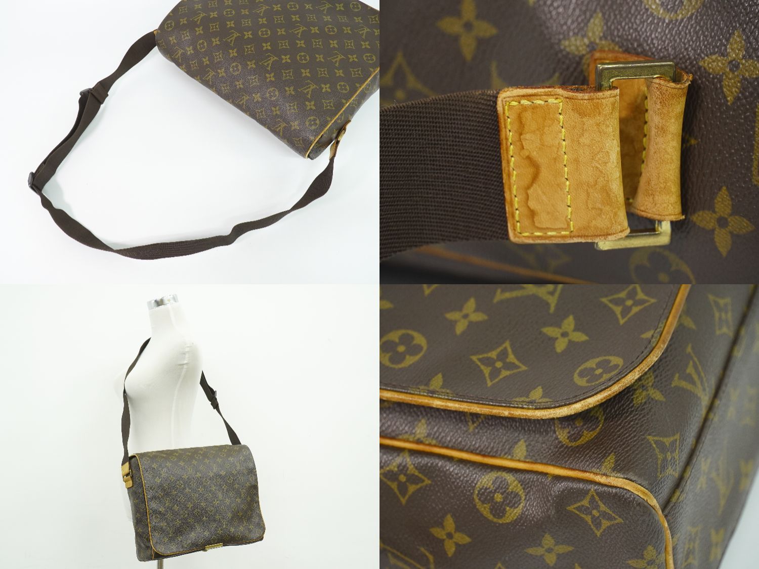 本物 ルイヴィトン LOUIS VUITTON LV アベス モノグラム ショルダー