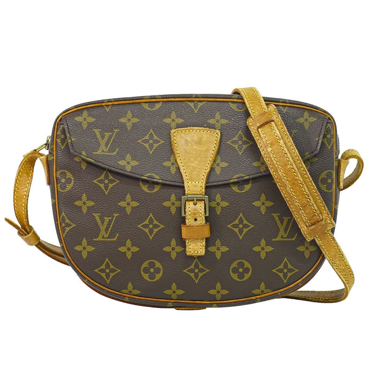 本物 ルイヴィトン LOUIS VUITTON LV ジュヌフィーユ モノグラム ショルダーバッグ ポシェット ブラウン M51226 Jeune Fille ビトン バッグ 中古・ 28,512円