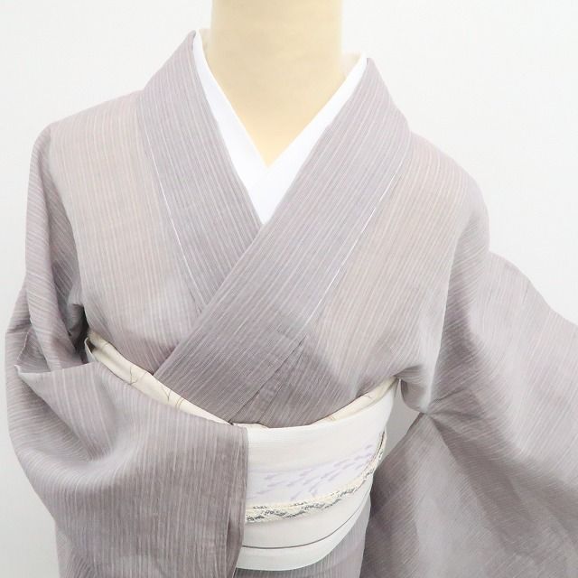 新品・小千谷縮】麻 洗える夏着物 仕付け糸付 証紙付 tomihisa