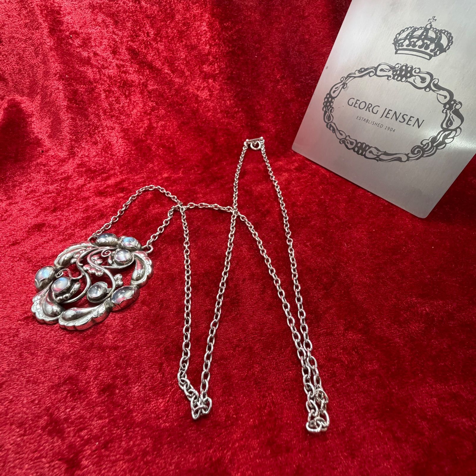美品 ムーンライトブロッサム ロングネックレス ♯259　ジョージジェンセン/GEORG JENSEN 70,400円
