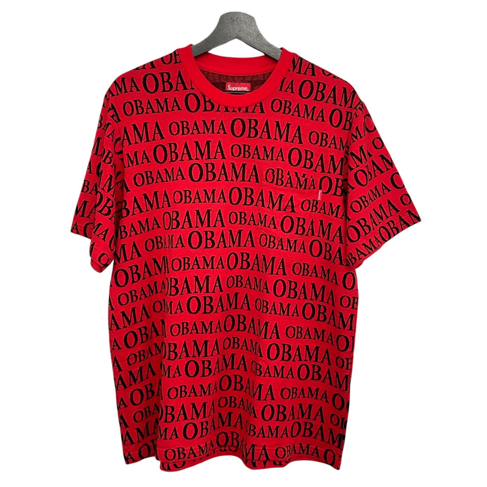 【SUPREME】OBAMA JACQUARD TEE RED 18AW シュプリーム Tシャツ レッド オバマ ジャガード