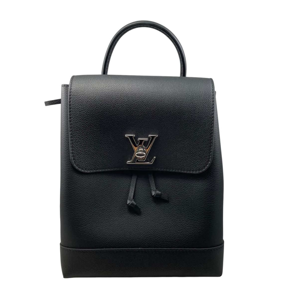 ☆ルイヴィトン リュックサック ロックミー バックパック M4185 カーフレザー ノワール ブラック シルバー金具 Louis Vuitton