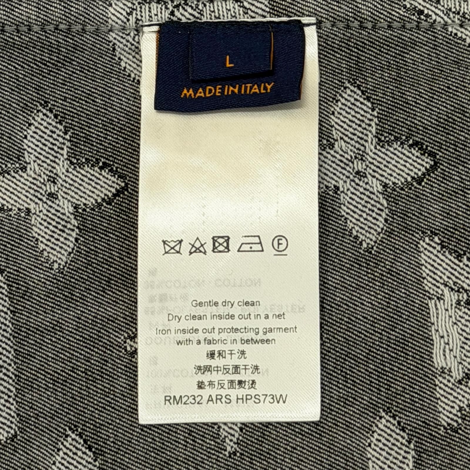 国内正規 LOUIS VUITTON 23AW モノグラムデニム半袖シャツ 半袖 シャツ 