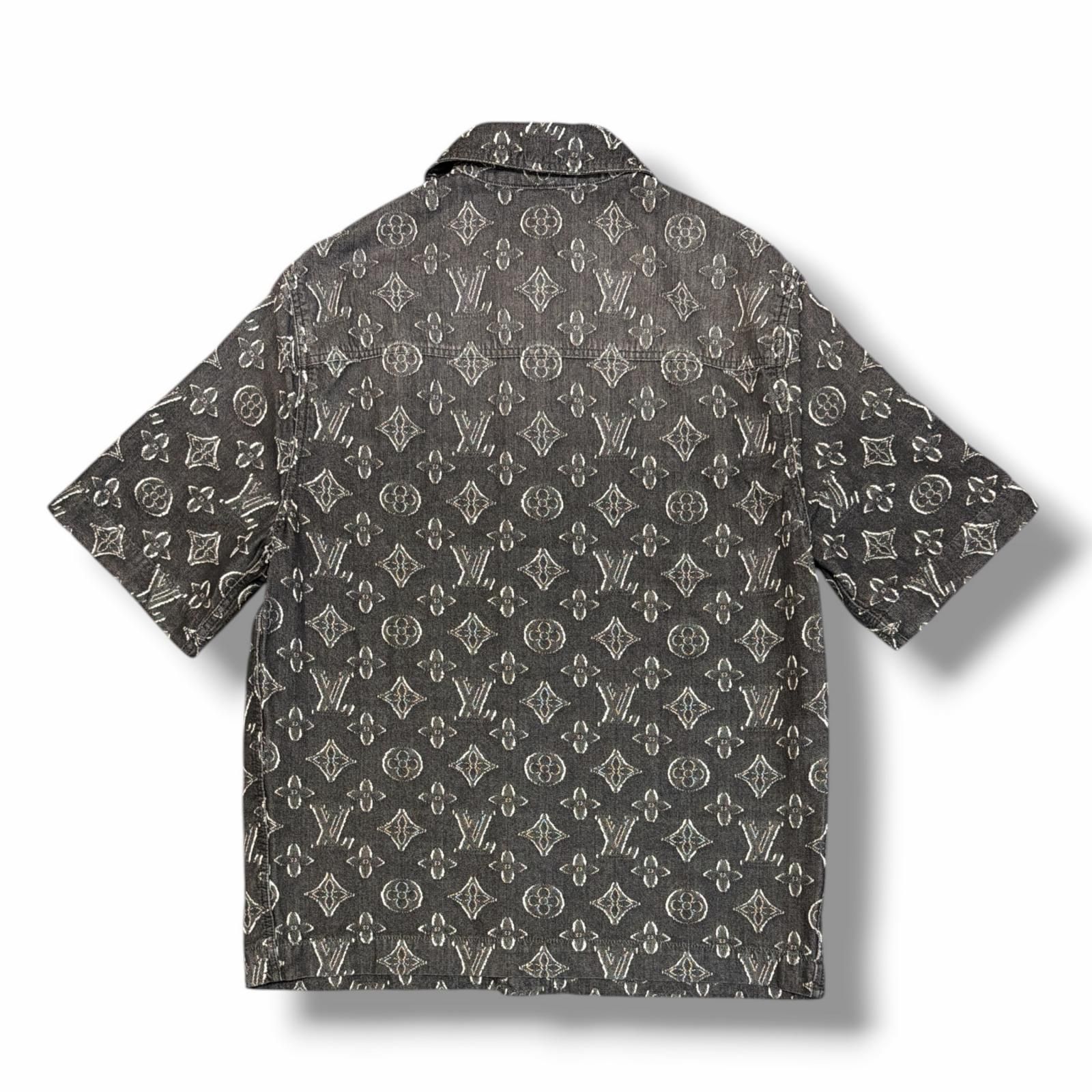 国内正規 LOUIS VUITTON 23AW モノグラムデニム半袖シャツ 半袖 シャツ