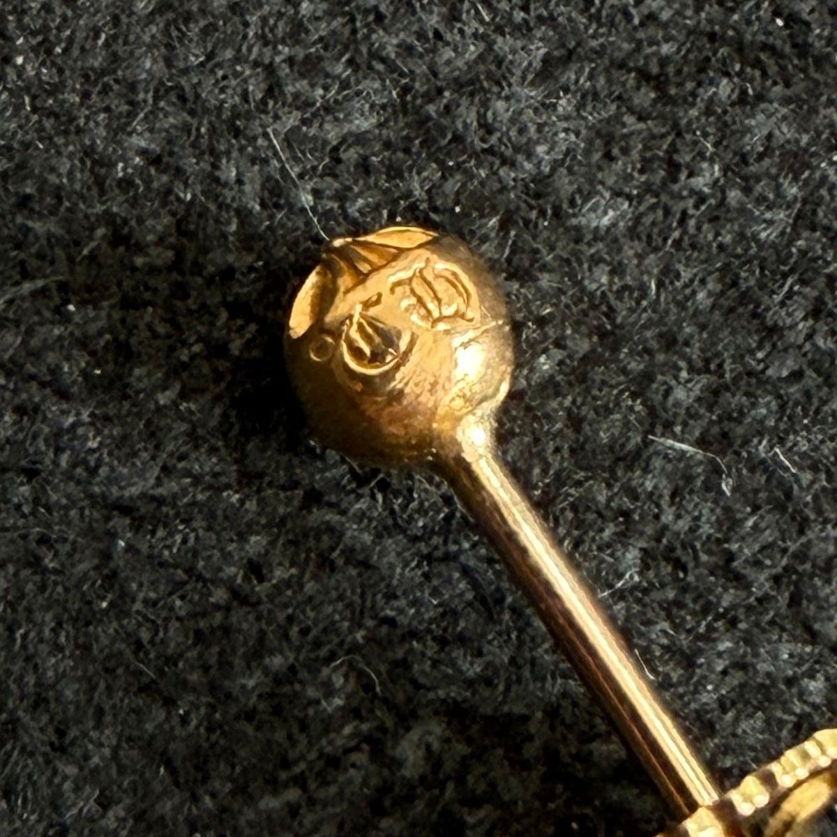 最高級】CHROME HEARTS【22K STUD CRS BALL MINI】 クロムハーツ