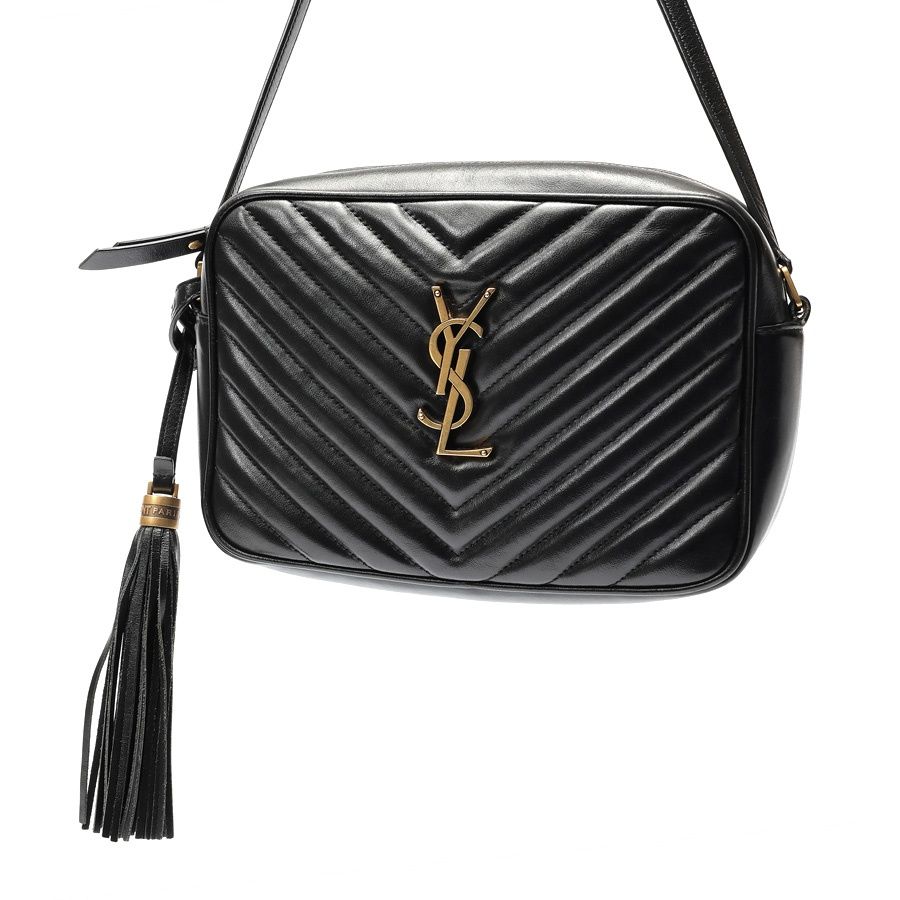 Saint Laurent ショルダーバッグ ブラック タッセル付 サンローラン / SAINT LAURENT ルー カメラバッグ / タッセル付き