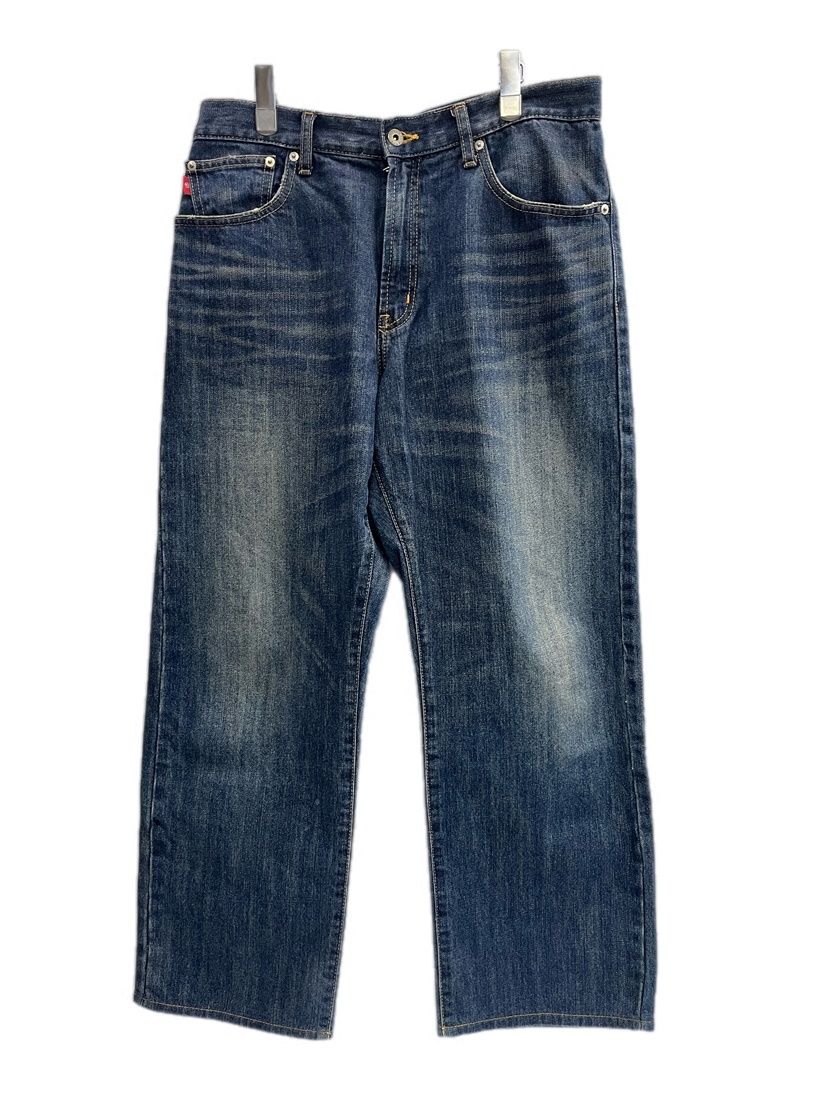 ステューシー STUSSY ROUGH RUGGED Logo Straight Denim Pants ロゴストレートデニムパンツ 青 016732 VPST14M デニム ブルー サイズ34 101MB-1030