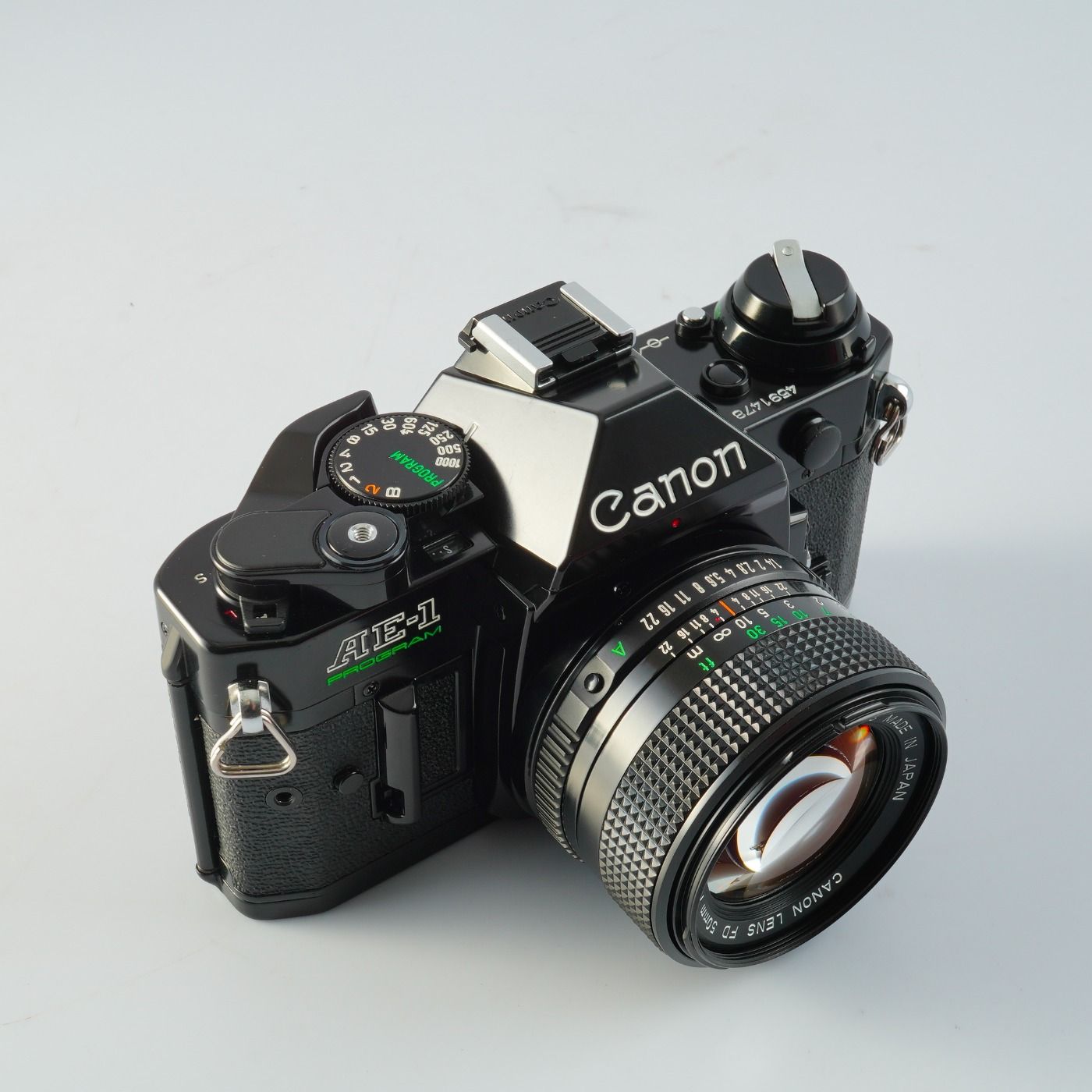 CLA'd】 Canon キヤノン AE-1 Program Black + New FD 50mm F/1.4 MF