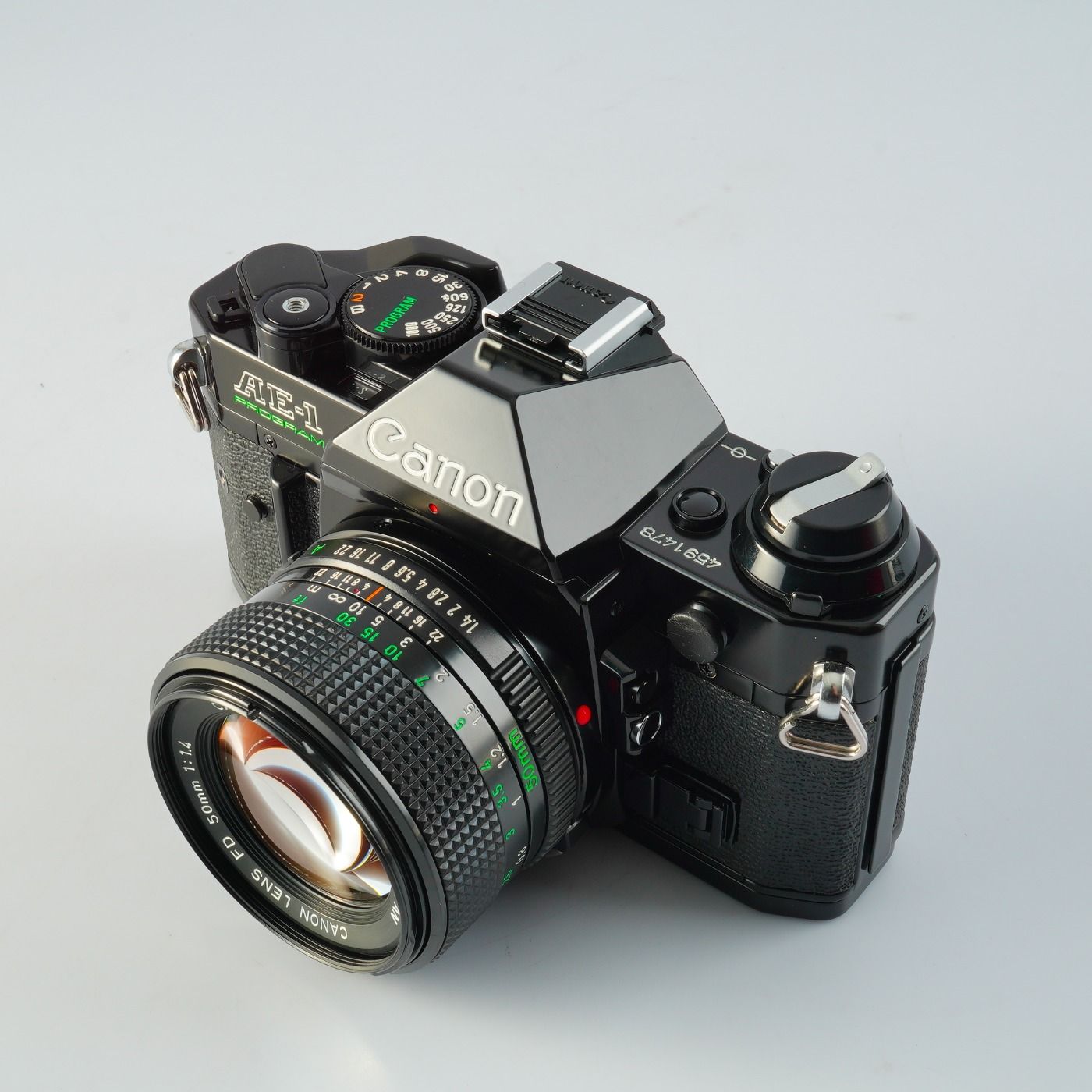 CLA'd】 Canon キヤノン AE-1 Program Black + New FD 50mm F/1.4 MF