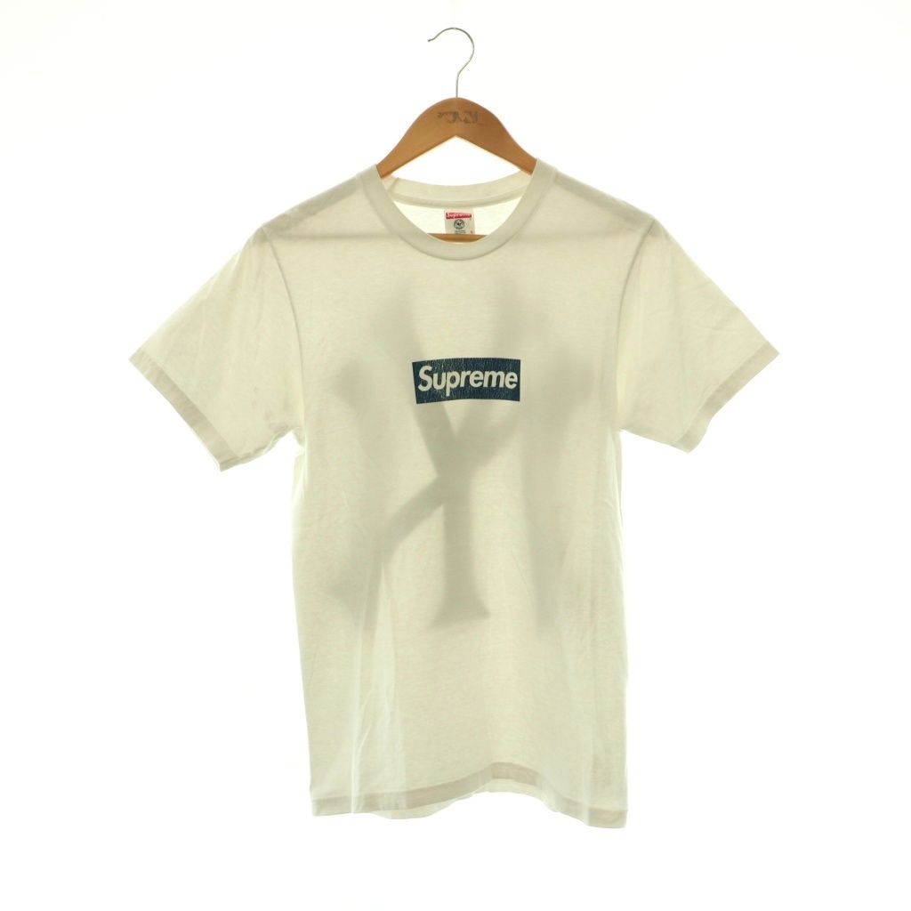 シュプリーム SUPREME ×47 Brand 15SS New York Yankees ボックスロゴ Tシャツ カットソー S 白 ホワイト 紺 ネイビー /CX ■OS ■SH