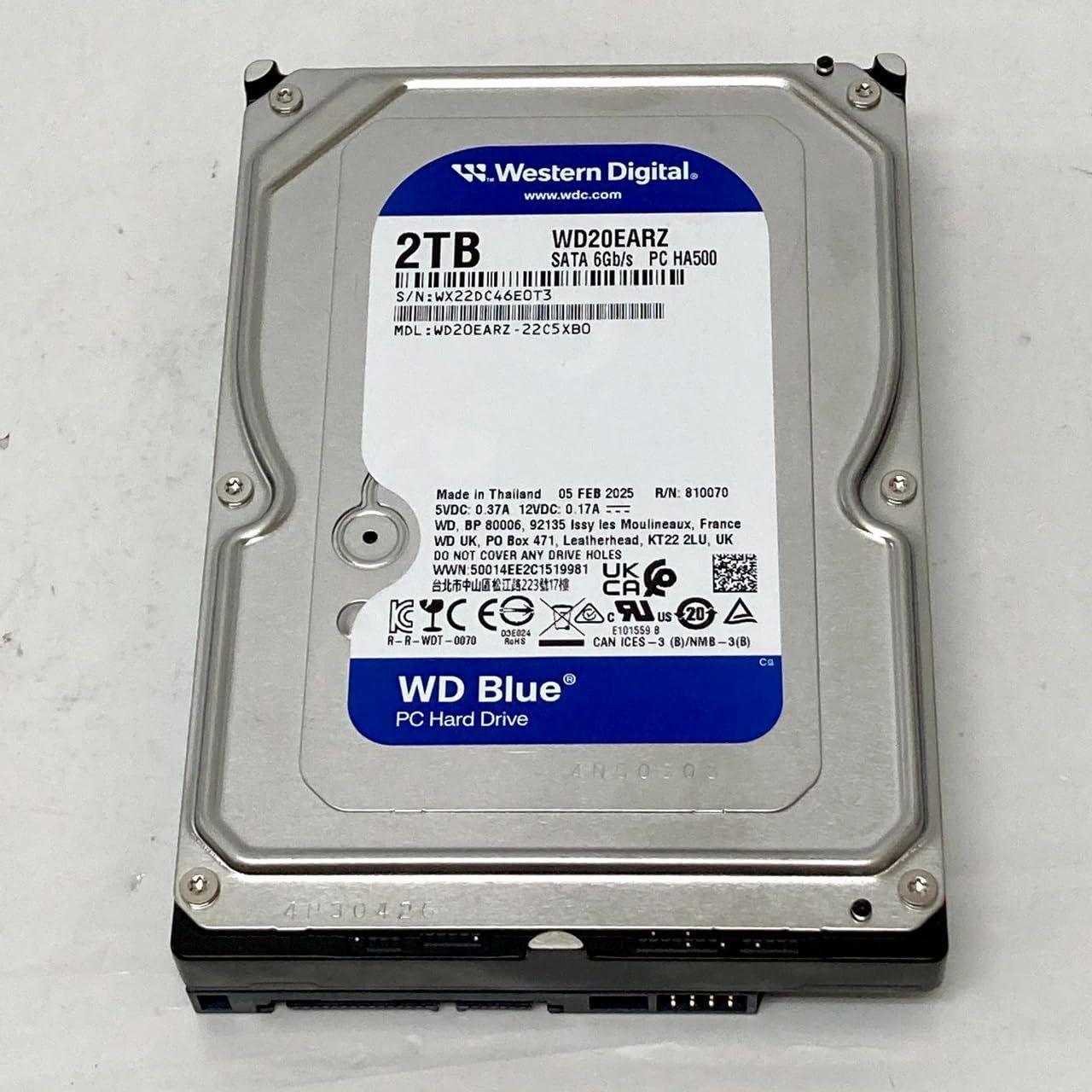 Western Digital ウエスタンデジタル WD20EARZ-AJP 内蔵HDD 2TB 5257