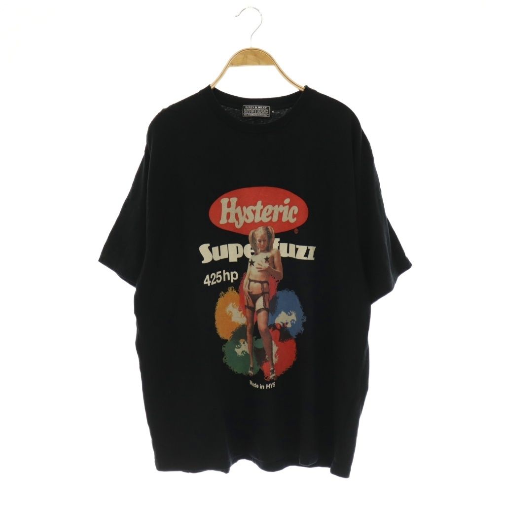 ヒステリックグラマー HYSTERIC GLAMOUR PAINTERS グラフィックプリント Tシャツ カットソー 半袖 XL ブラック /HK ■OS