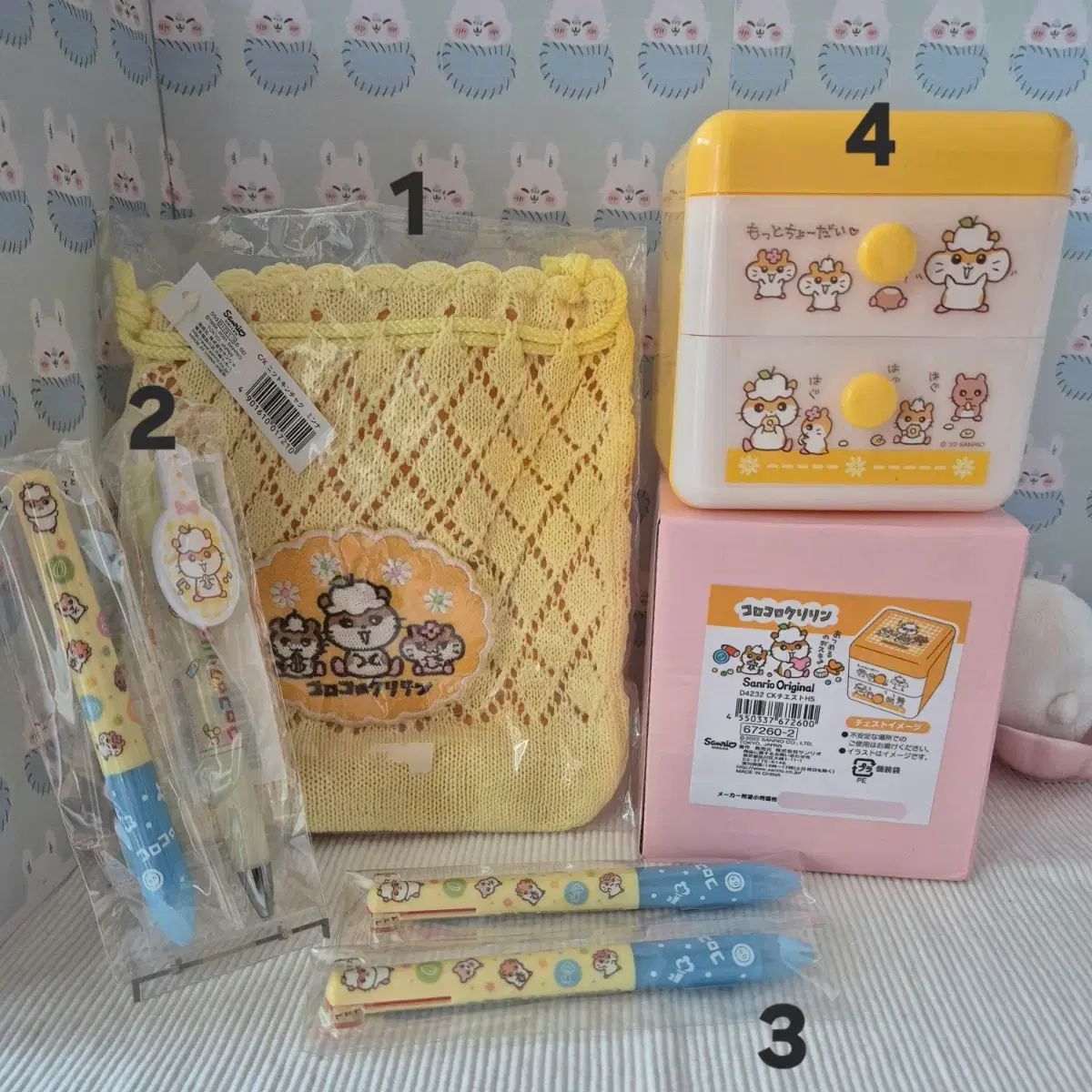 コロコロ クリリン ゴー 古典 3段 引き出し オプト ボールペン 2色 ニット ポーチ マスコット
