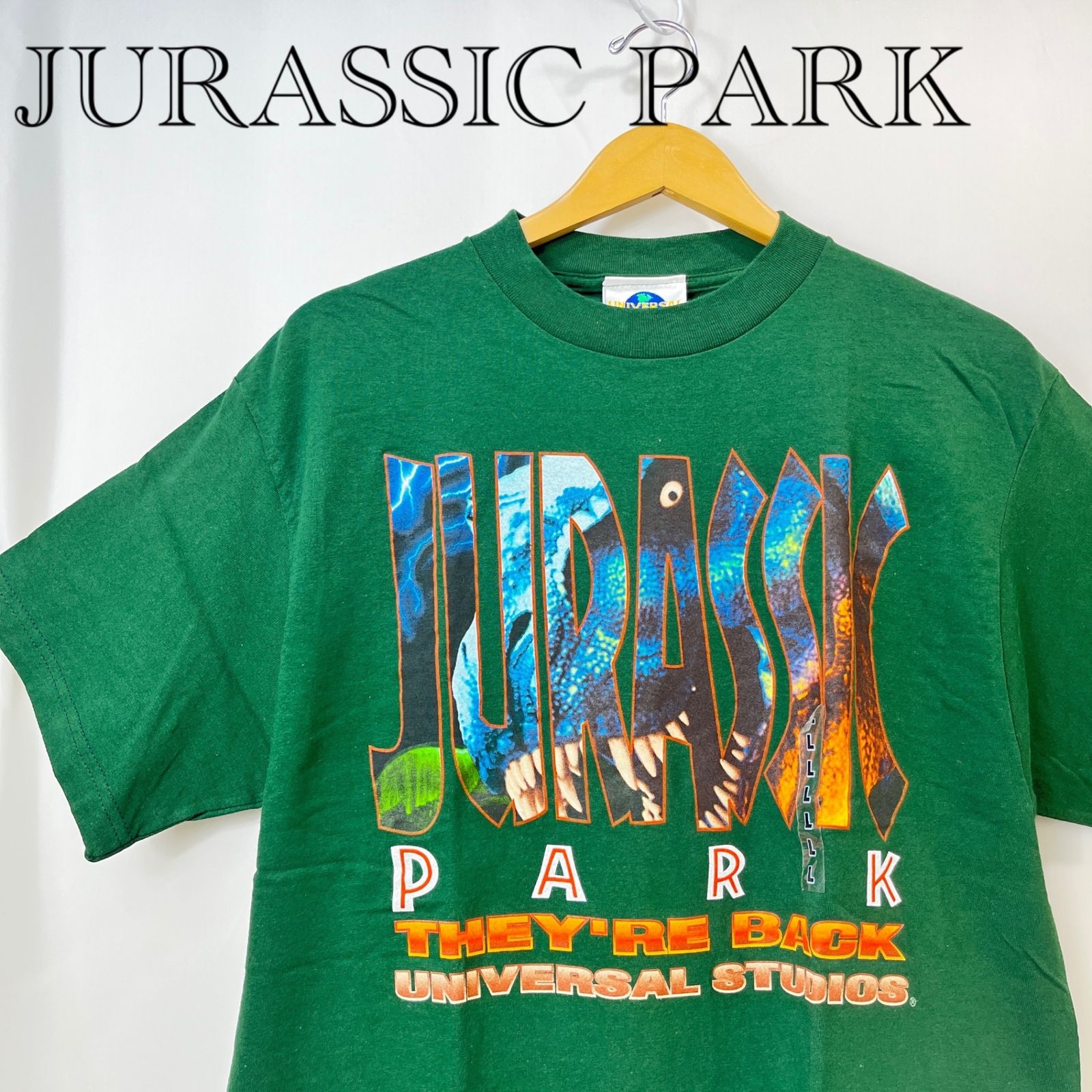 JURASSIC PARK ジュラシックパーク UNIVERSAL STUDIOS S/S Tシャツ USA Lサイズ _266023