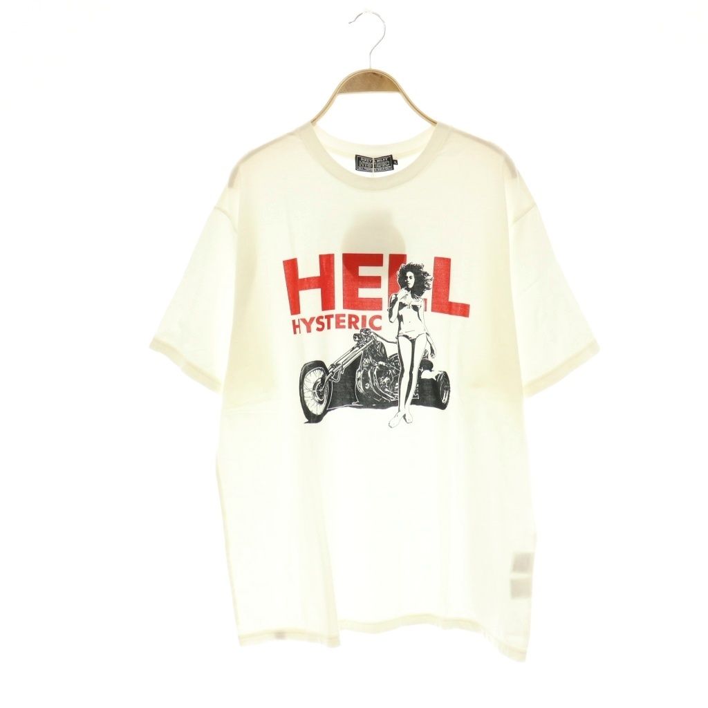 ヒステリックグラマー HYSTERIC GLAMOUR 25SS HELL HYSTERICTシャツ カットソー 半袖 XL ホワイト /HK ■OS