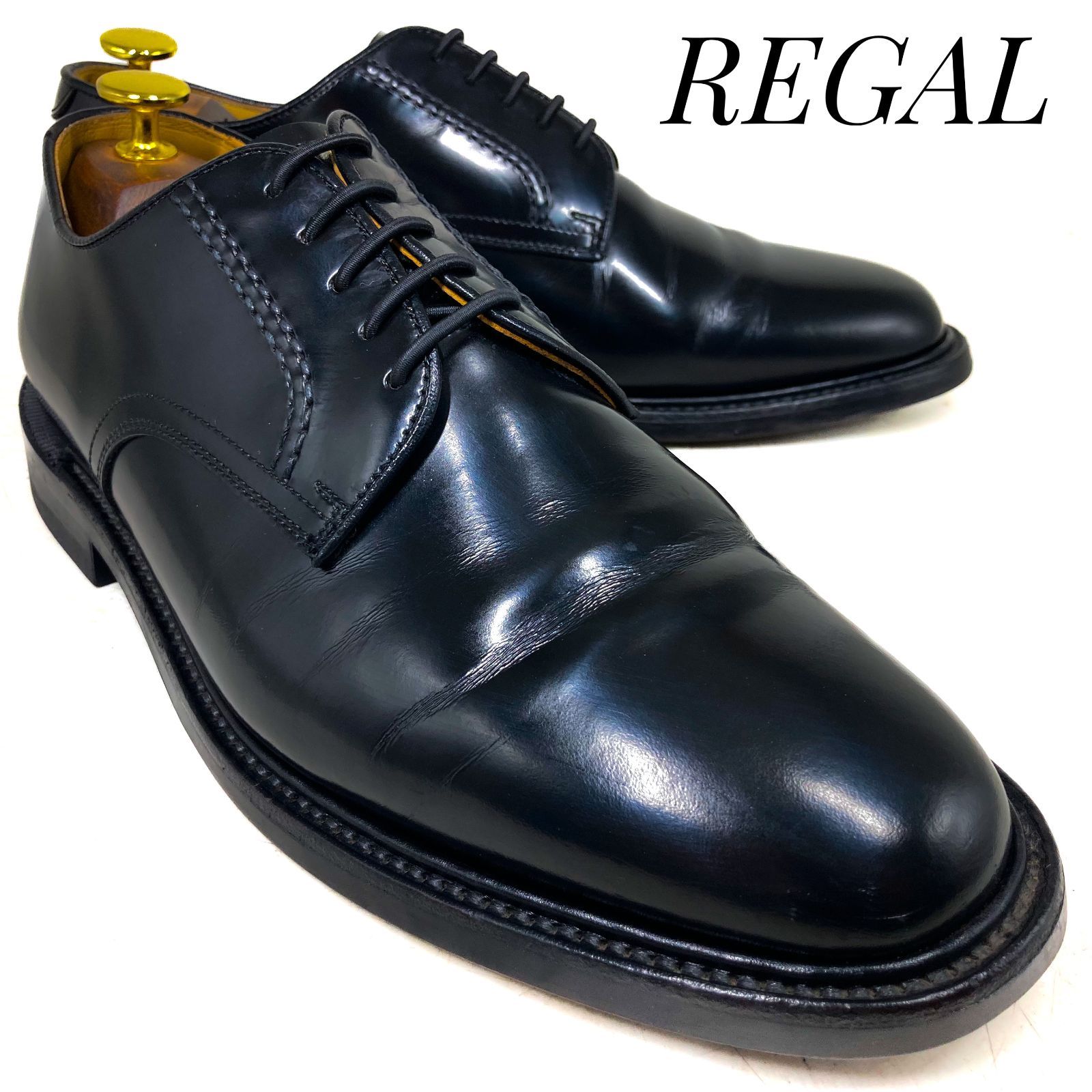 REGAL リーガル プレーントゥ 2504 黒 ブラック 25.5cm 革靴 ビジネス 