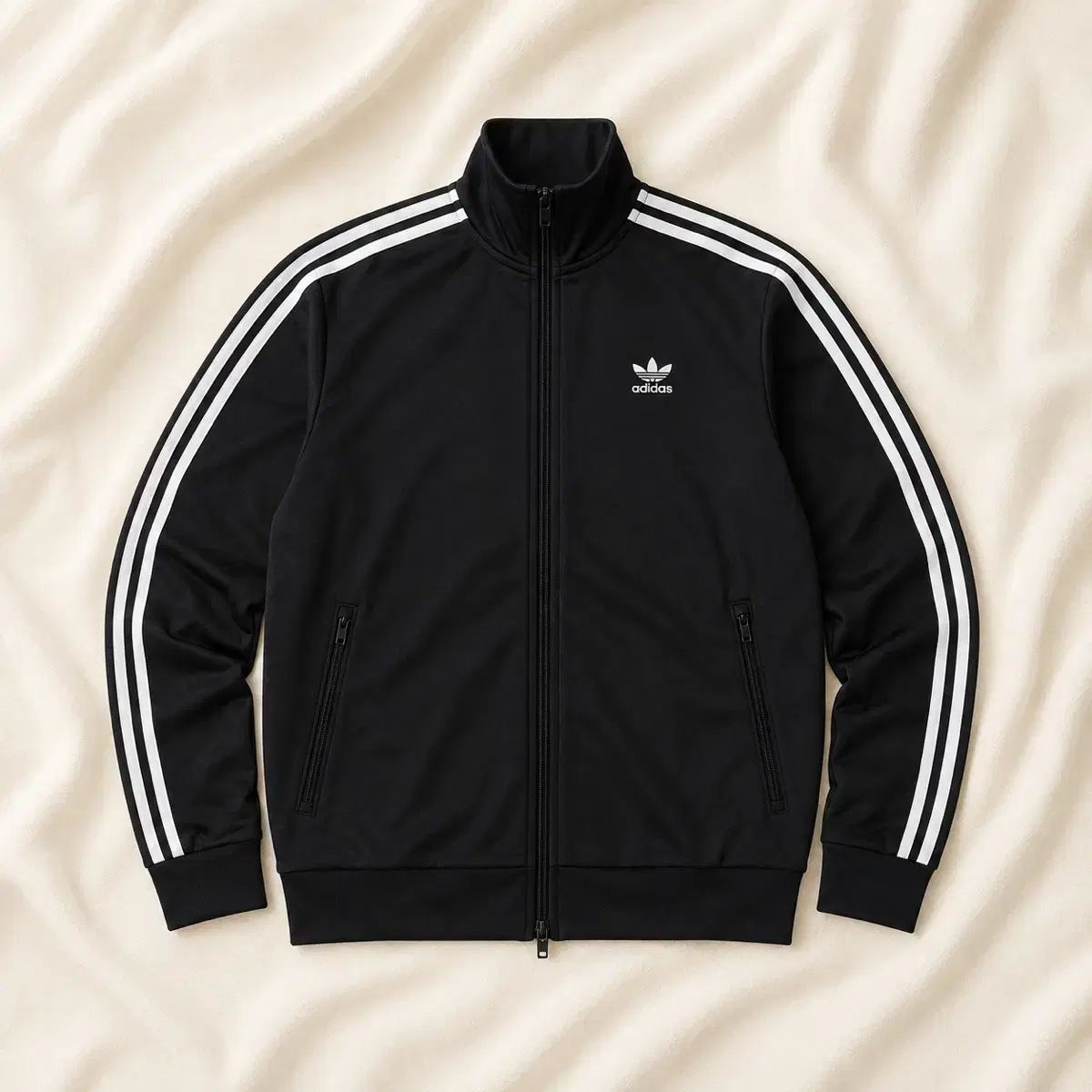 L)adidas アディダス BECKENBAUER(ベッケンバウアー) ブラック 3本線 トラックジャージ