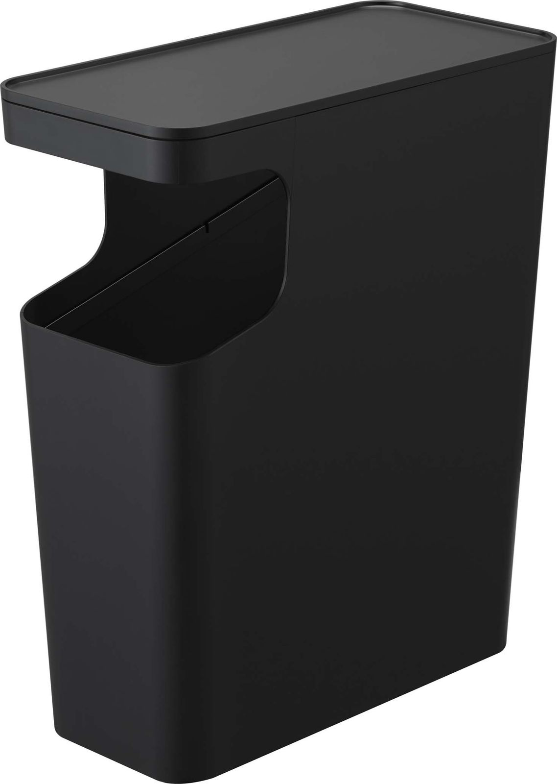 山崎実業(Yamazaki) ダストボックス & サイドテーブル ブラック W38×D18.5×H45cm タワー tower ゴミ箱 ナイトテーブル 3989/ dd295c82