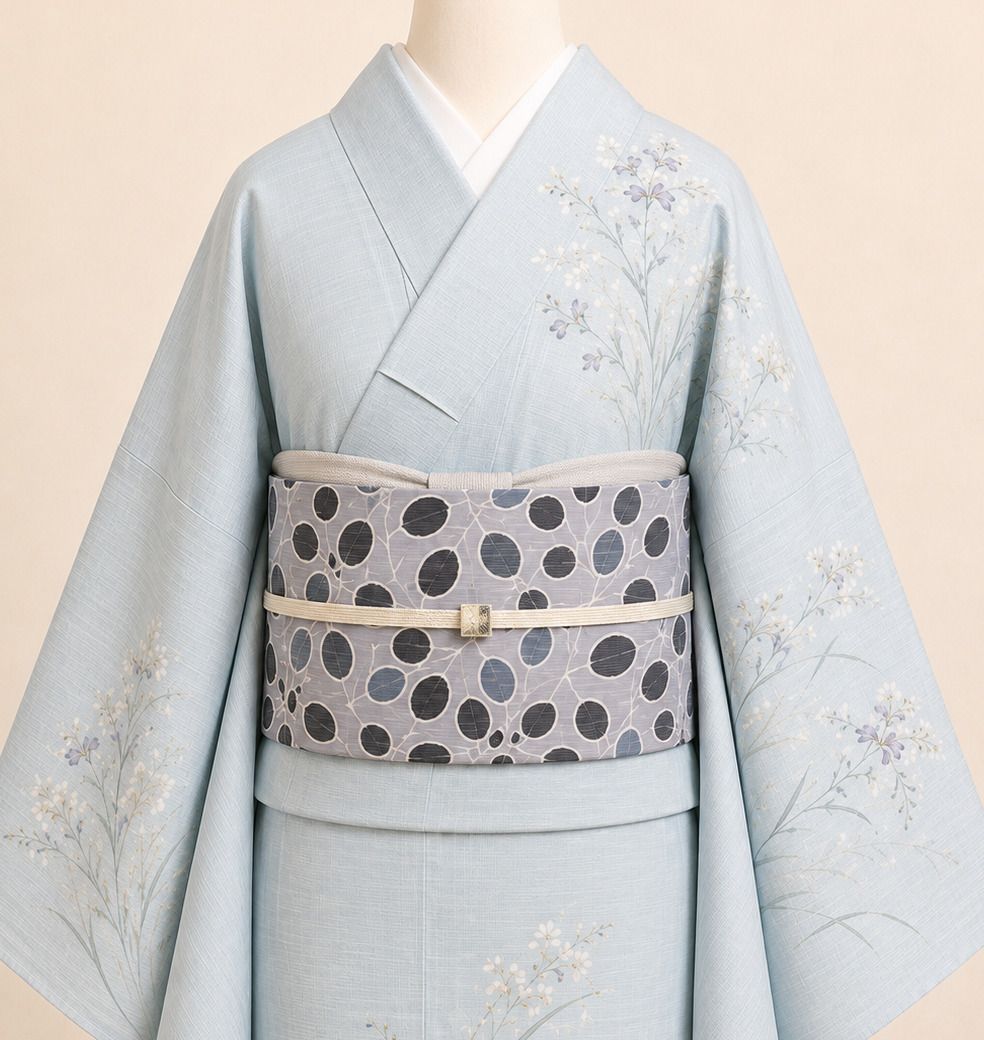 新品・夏袋帯】紗紬 夏着物 正絹 牛首紬 全通 tomihisa“遥かを繋ぐ先人