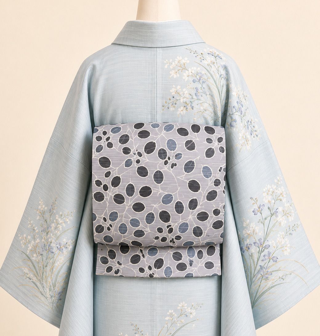 新品・夏袋帯】紗紬 夏着物 正絹 牛首紬 全通 tomihisa“遥かを繋ぐ先人