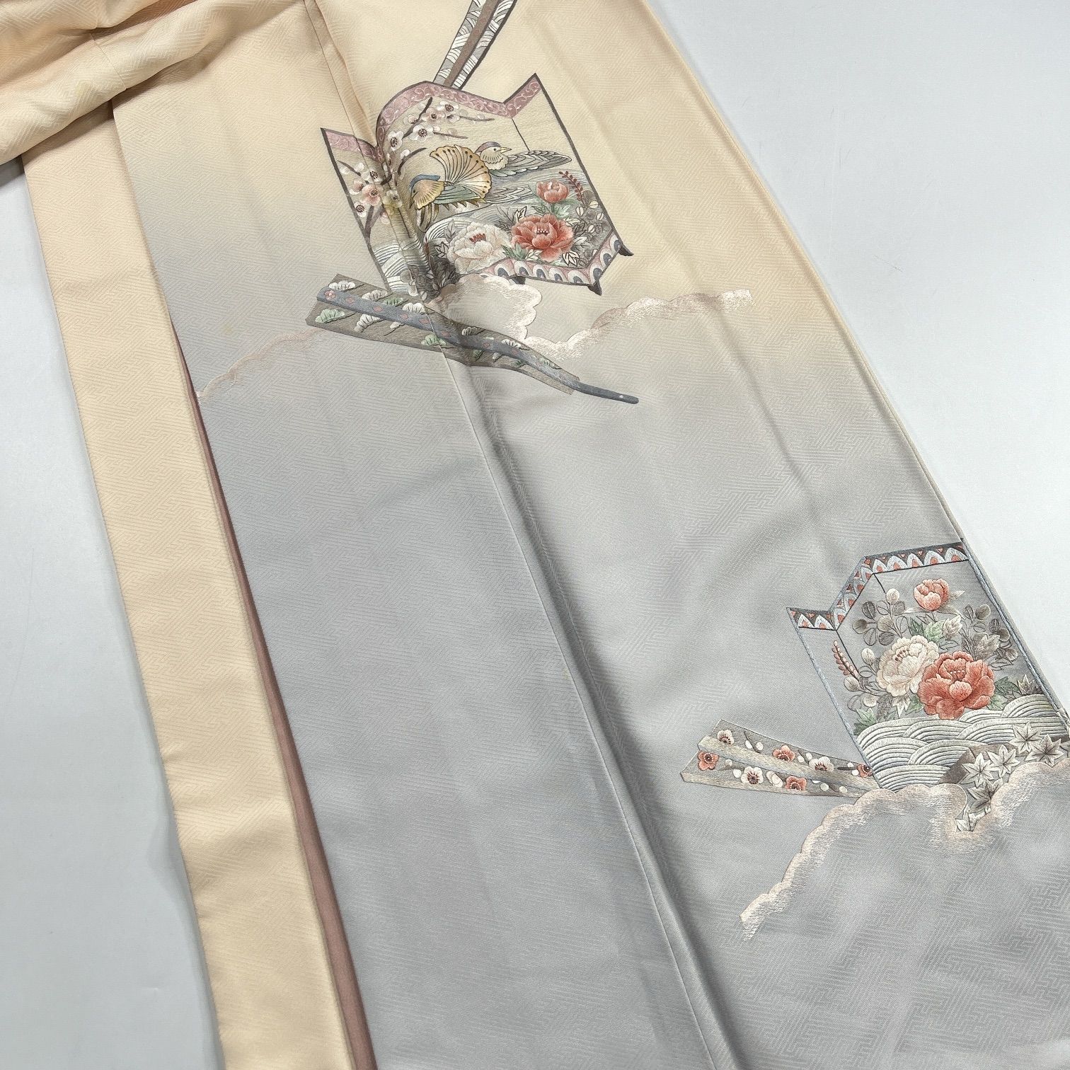 訪問着 汕頭刺繍 蘇州刺繍 落款あり 3枚 正絹 着物まとめ売り【F259