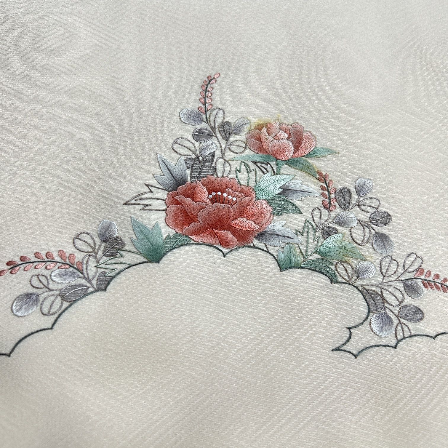 訪問着 汕頭刺繍 蘇州刺繍 落款あり 3枚 正絹 着物まとめ売り【F259 