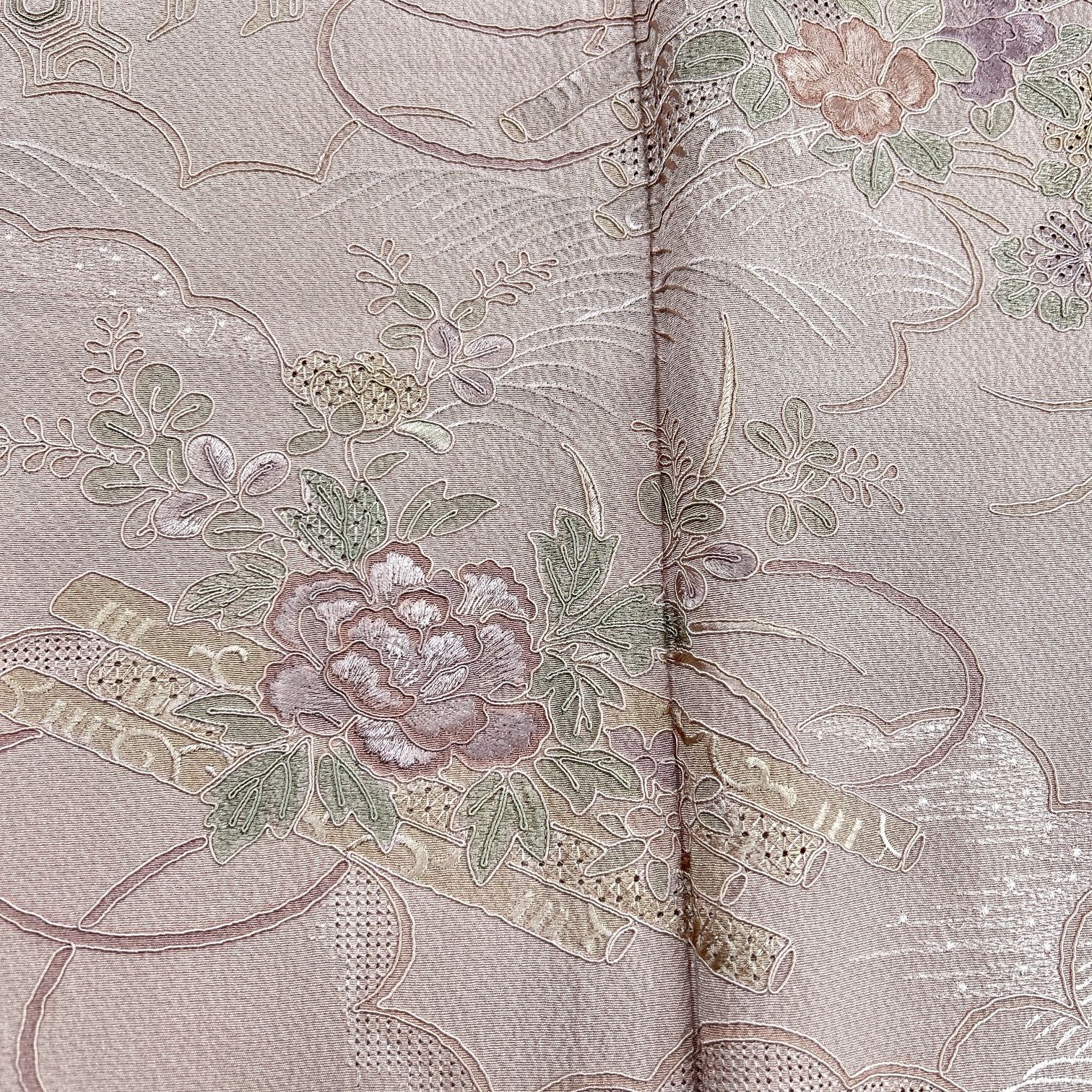 訪問着 汕頭刺繍 蘇州刺繍 落款あり 3枚 正絹 着物まとめ売り【F259 