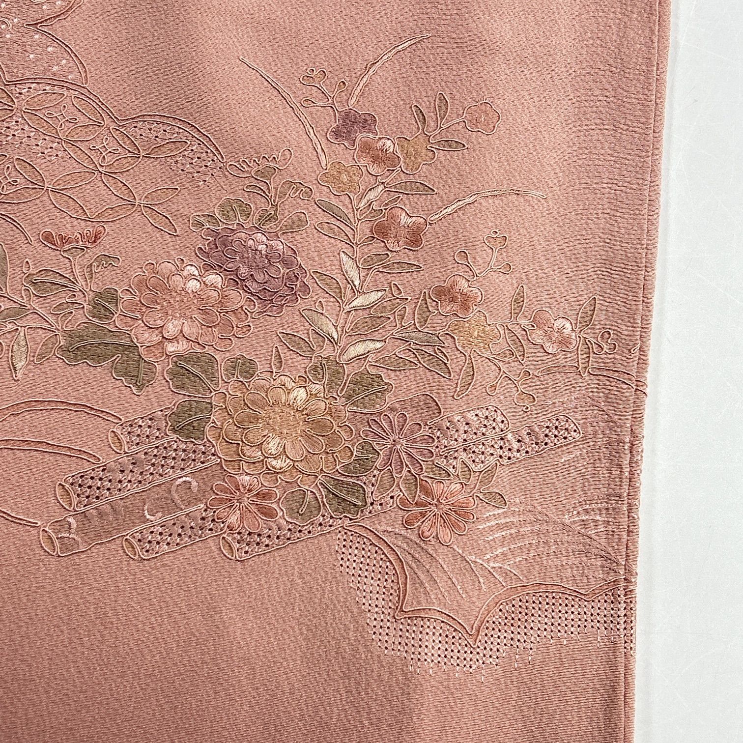 訪問着 汕頭刺繍 蘇州刺繍 落款あり 3枚 正絹 着物まとめ売り【F259 