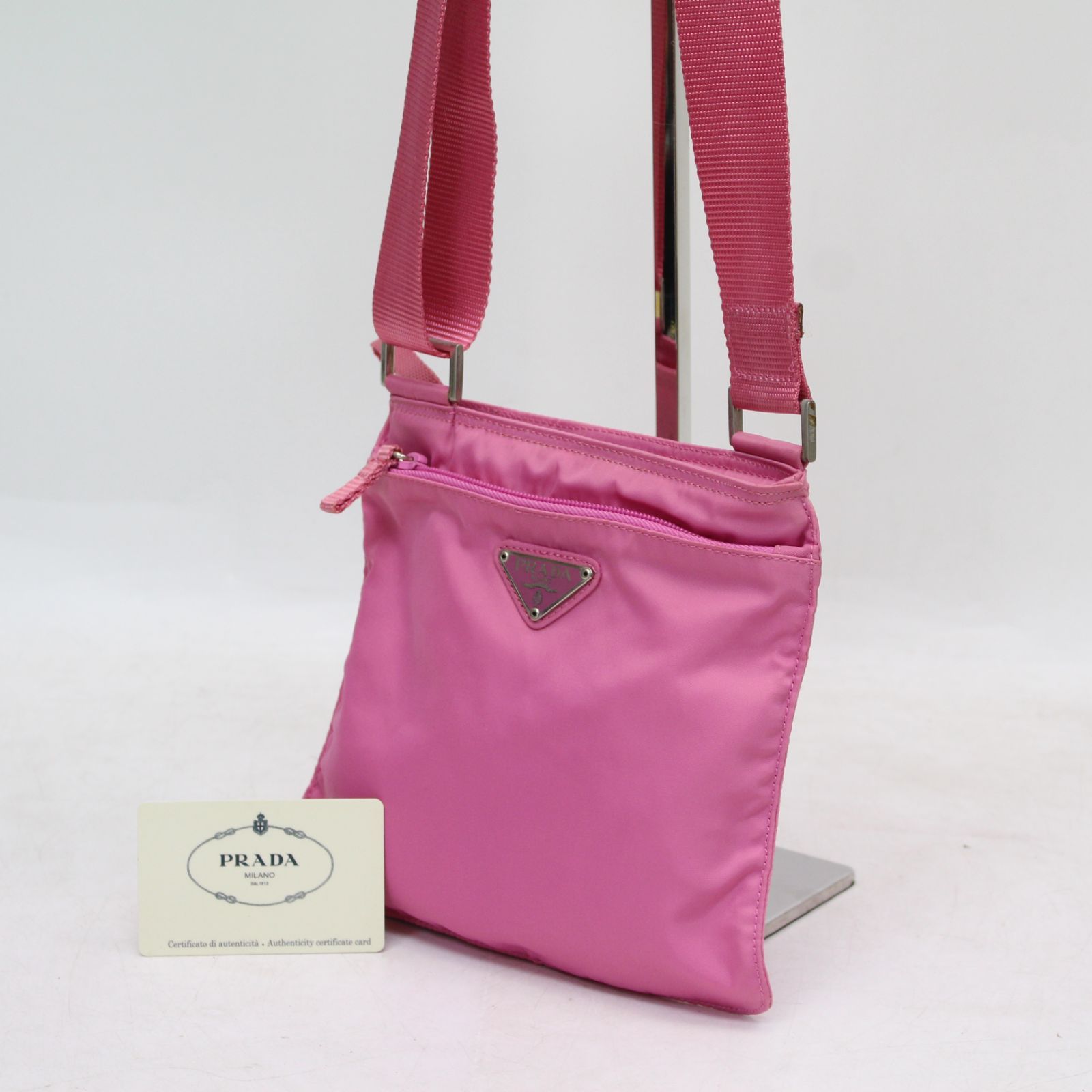 715)【美品】PRADA プラダ ショルダーバッグ 三角プレート ナイロン