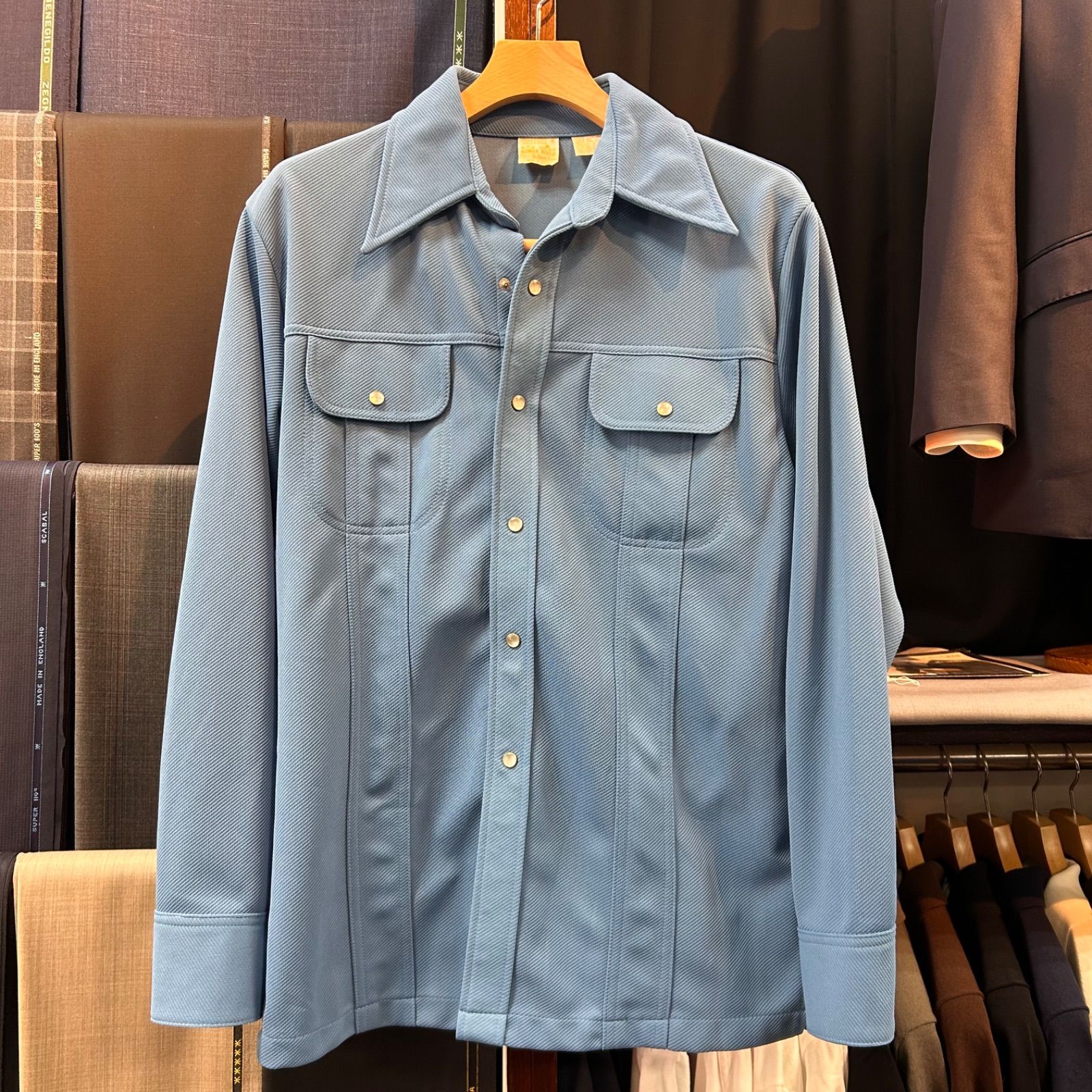 70-80s Sears ポリウエスタンシャツ VI0024 ヴィンテージ 古着