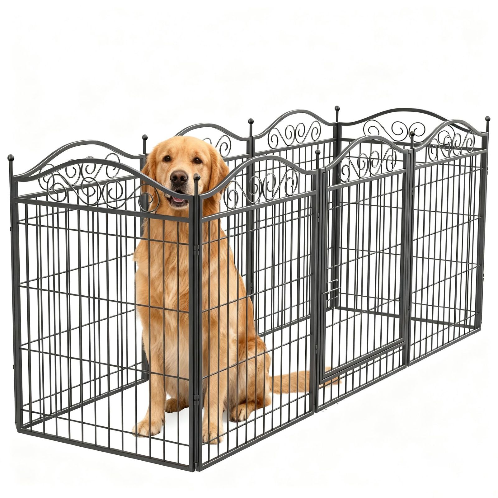 BingoPaw ペットサークル 犬 ケージ ペットフェンス 室内 小型犬 柵 犬用サークル ドッグラン 屋外 さく 大型犬 中型犬 高さ80cm 8枚組