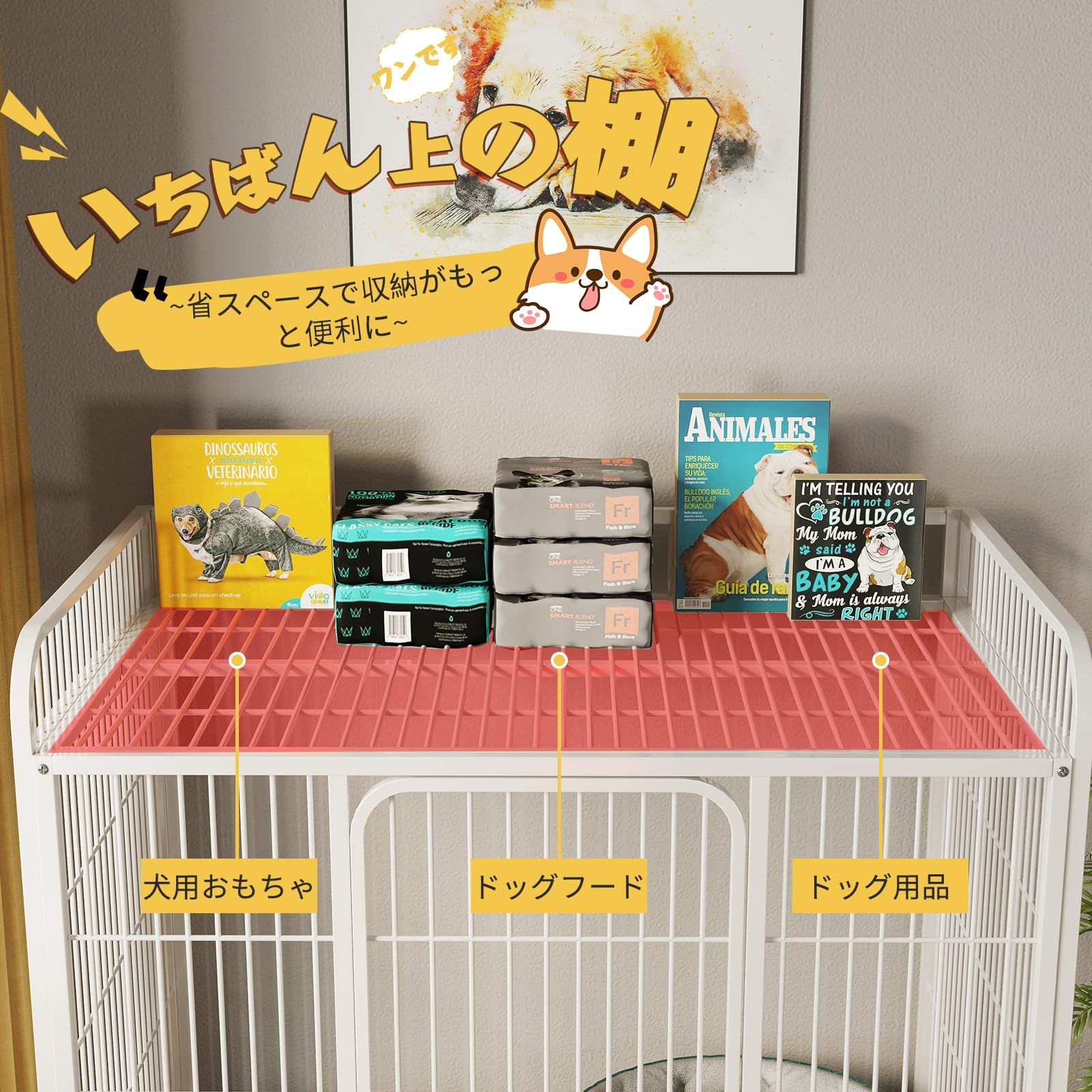 GOLOKOO 犬のケージ 犬 サークル ペットサークル 屋根付き