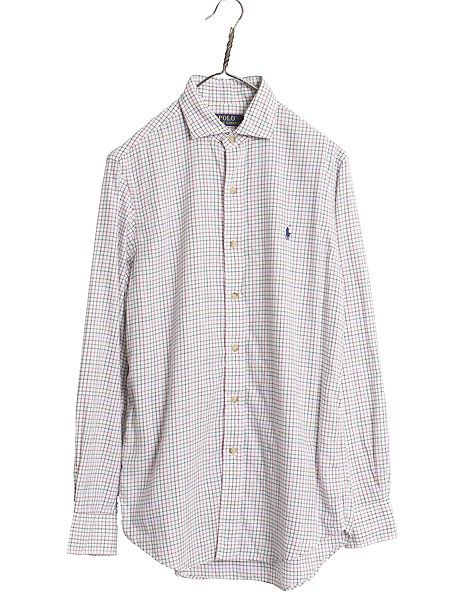 ポロ ラルフローレン チェック 長袖 シャツ メンズ S / コットン 長袖シャツ ワイシャツ ワンポイント カジュアル きれいめ マルチカラー