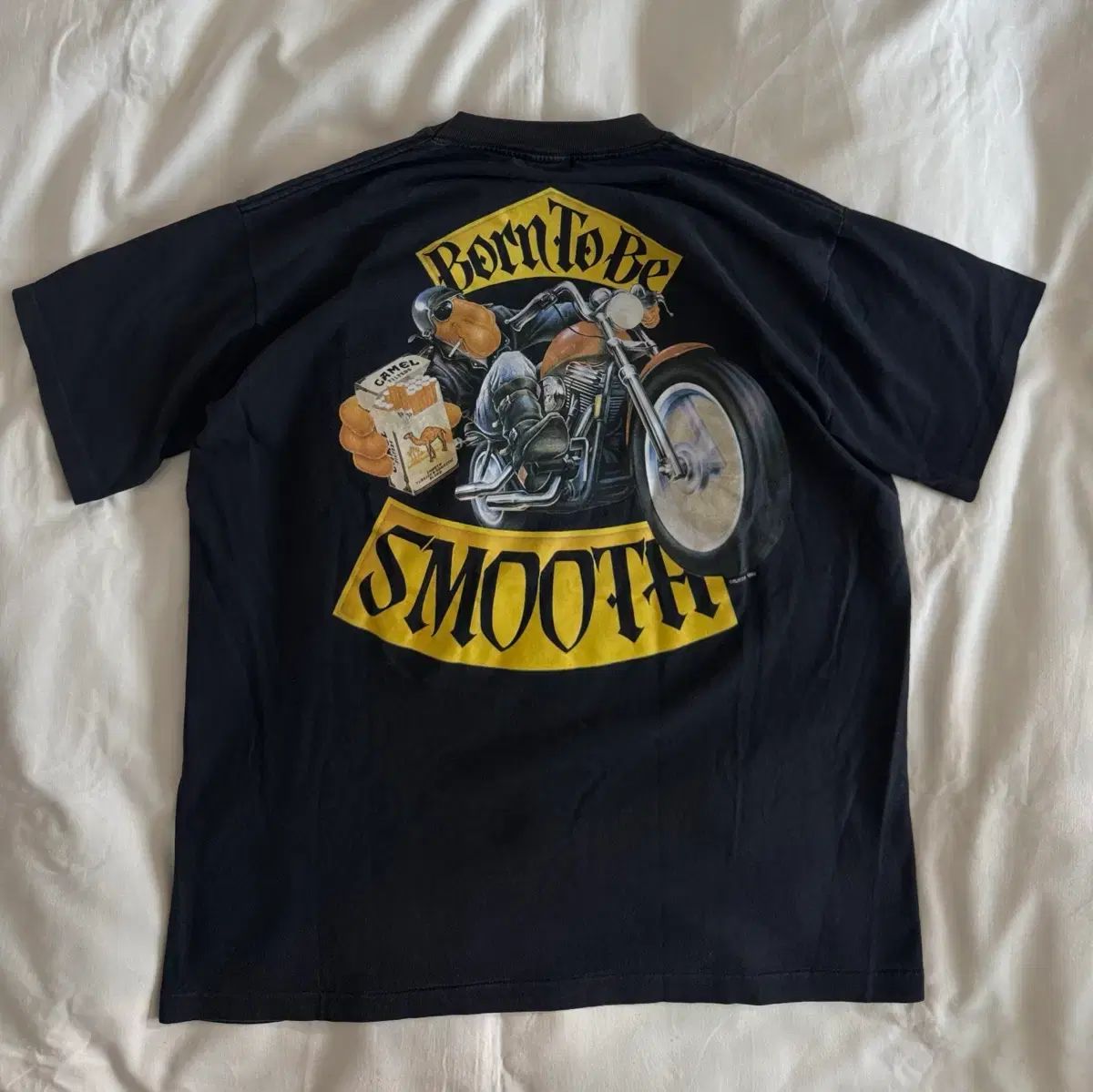 L 90s USA キャメル Born to smooth プロモ Tシャツ