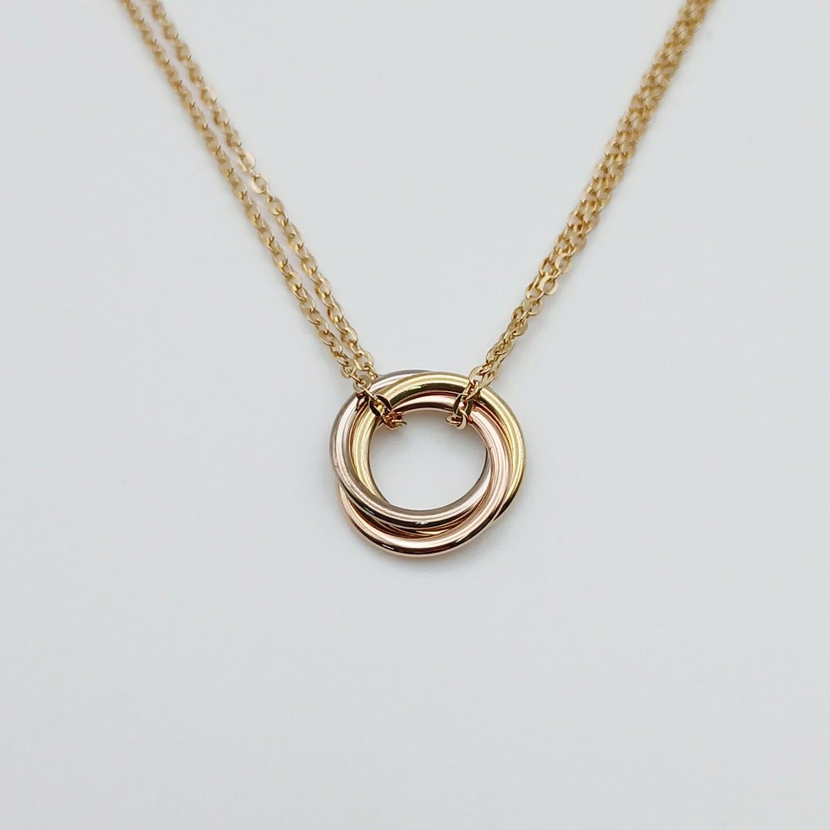 CARTIER カルティエ トリニティ ペンダント ミニモデル ネックレス B7224816 レディース K18イエローゴールド K18ピンクゴールド K18ホワイトゴールド イエローゴールド 中古