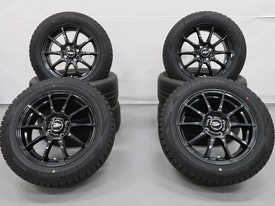 アクア ヴィッツ スイフト クロスビー 等に 4本 社外 15インチ 5.5J +45 4H 100 スタッドレス DUNLOP WINTER MAXX WM02 2025年 175/65R15