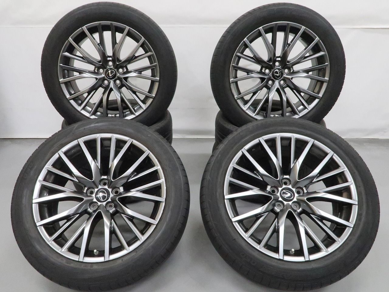 4本 レクサス 20系 RX Fスポーツ 純正 20インチ 8J +30 5H 114.3 ラジアル DUNLOP SP SPORT MAXX 050 235/55R20 タイヤおまけ 平面座 400h