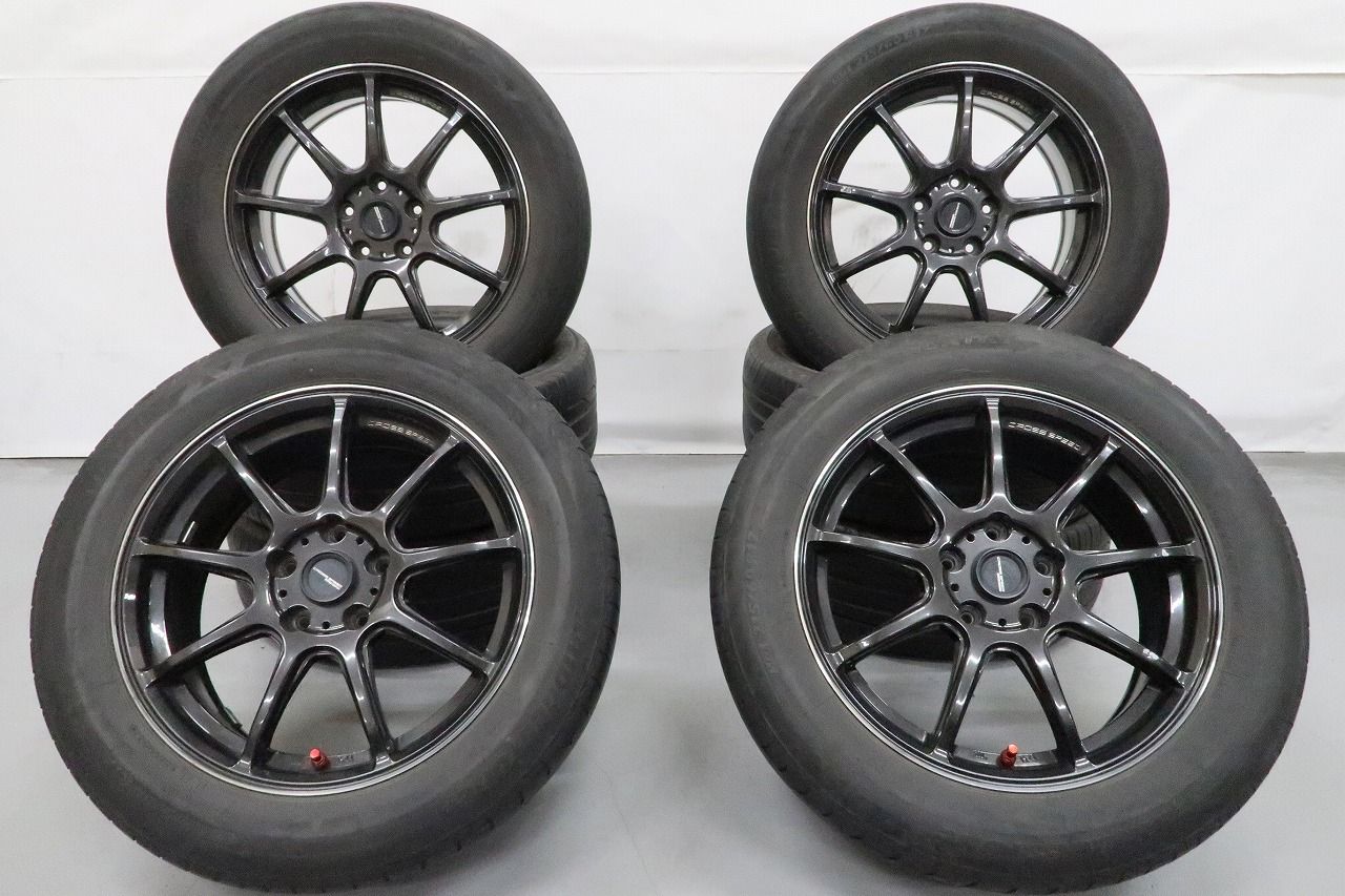 C-HR オデッセイ 等に 4本 クロススピード HYPER EDITION RS9 17インチ 7J +48 5H 114.3 ラジアル BRIDGESTONE ECOPIA NEXTRY 215/60R17