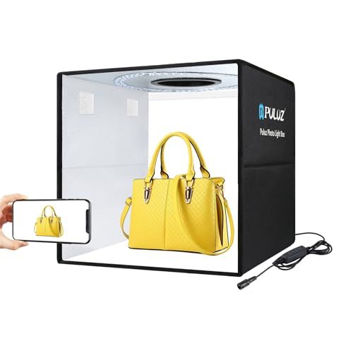 PULUZ 40cm撮影ボックス ポータブル 簡易スタジオ 高 CRI (95+) 3 色温度 調光可能 ライトボックス 撮影キット 手作りの撮影ボックス 射撃テントボックス 製品写真用 6 x 両面カラー背景付き【40CM Lightbox 00bb9308
