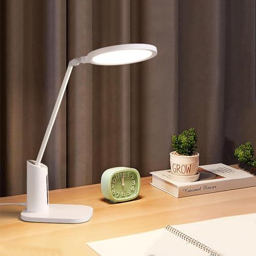 デスクライト 卓上ライト LEDライト 目に優しい テーブルランプ 1500lm 明るい 超高輝度 新型 専用アダプター付き JIS規格AA形相当【多角度調整/無段階調光/自動調光機能/高演色性/子供 勉強用】電気スタンド 読書灯 テーブルラ ee4844ec