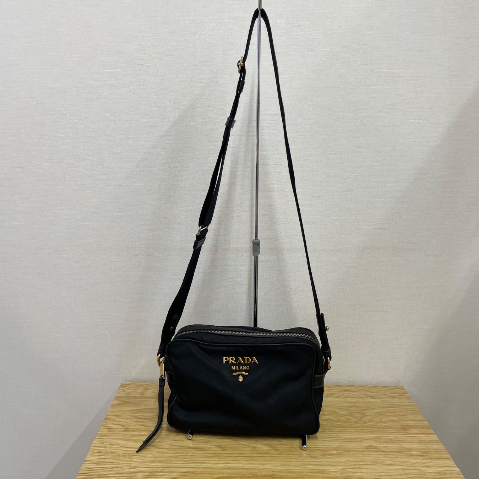 □PRADA プラダ 1BH089 ショルダーバッグ ナイロン ブラック A26ｰ1935 