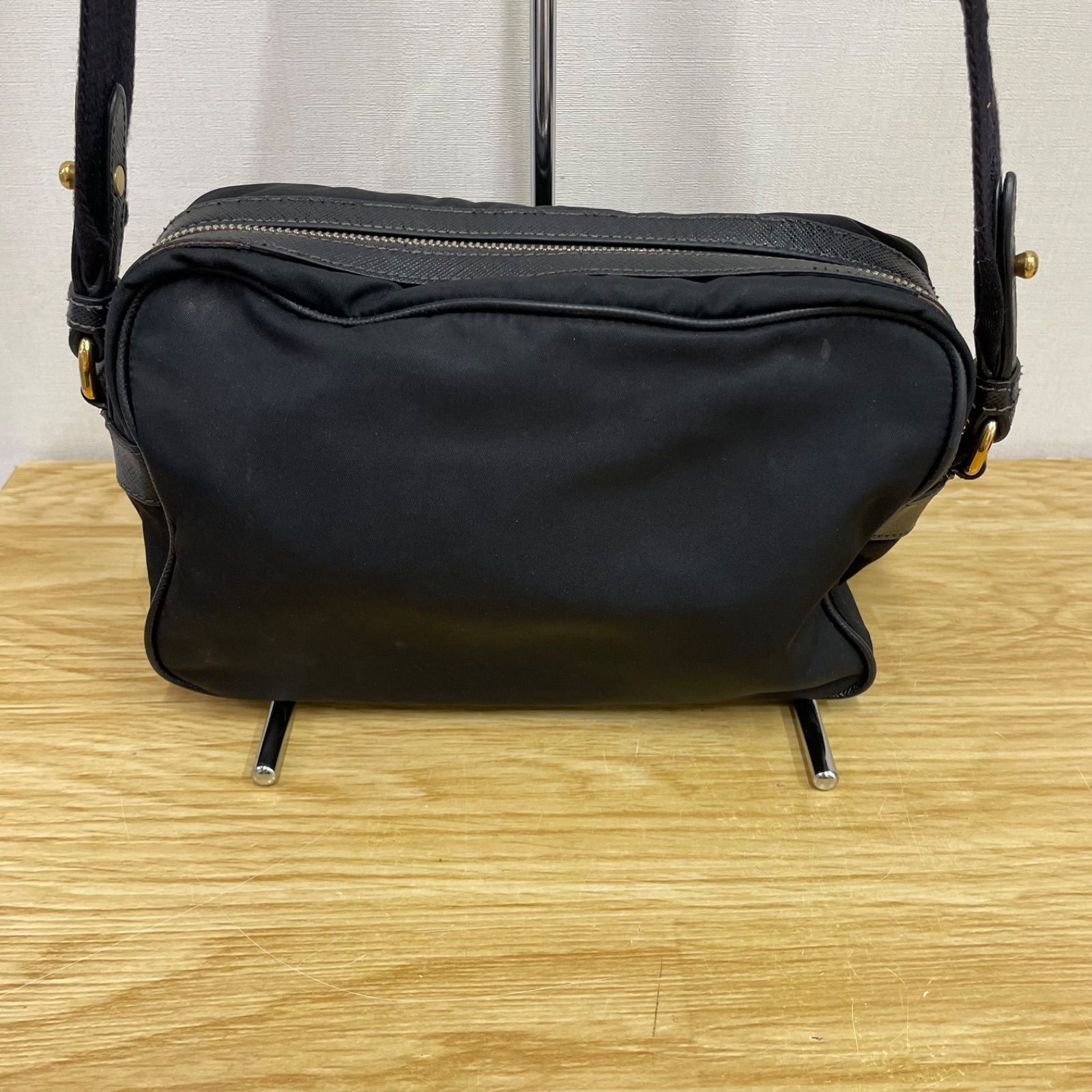 □PRADA プラダ 1BH089 ショルダーバッグ ナイロン ブラック A26ｰ1935 